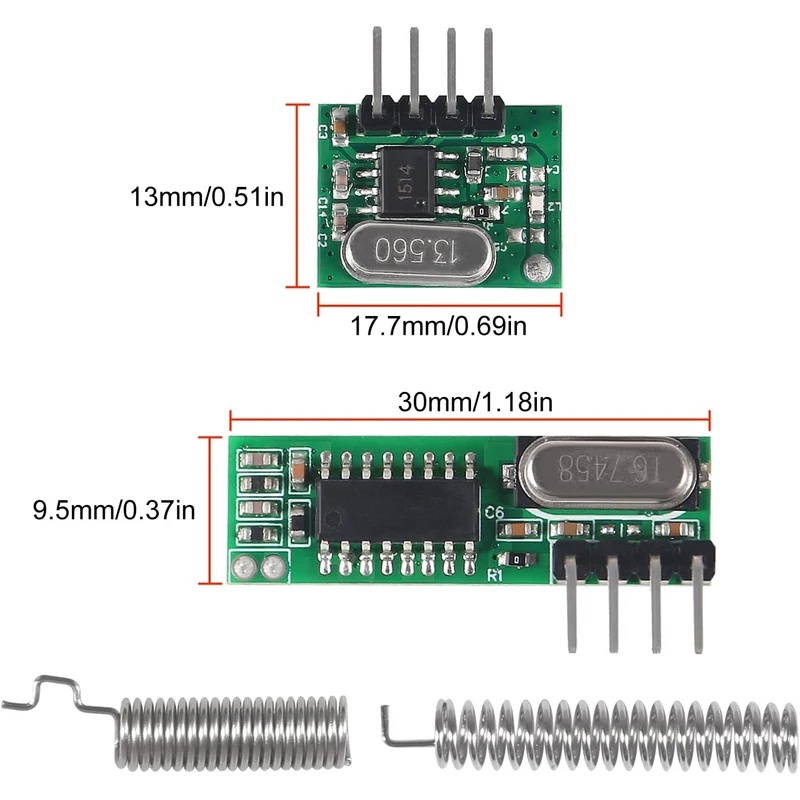 433mhz Wireless RF Transmitter - огляд і ціна 433Mhz Receiver Module